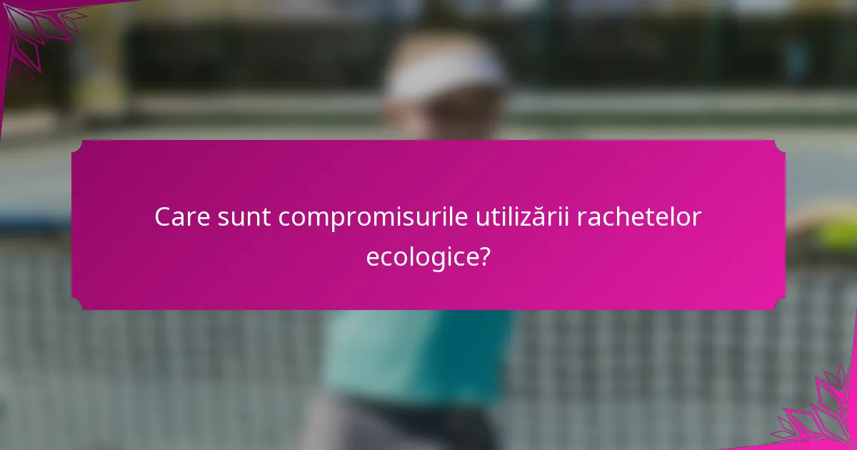Care sunt compromisurile utilizării rachetelor ecologice?